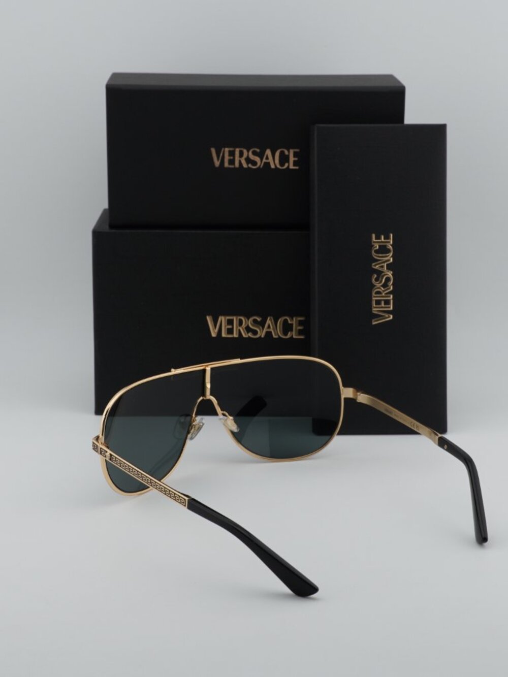 Versace VE2293 1002/87 Square Sunglasses – Gold/Grey - Picture 3 of 9